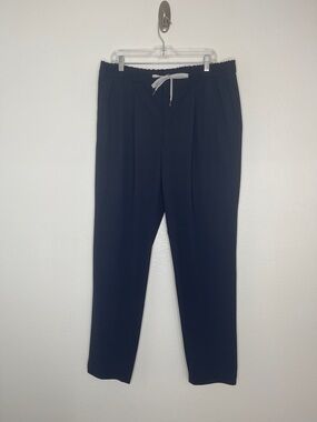 Pt Torino Men's Rebel Fit Navy Elastic Waist Kinetic Fabric Pants Size 52 US 36